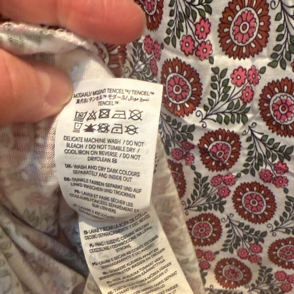 Breezy Boden Vneck Sleeveless Midi Dress - Red and White Floral - Picture 6 of 6